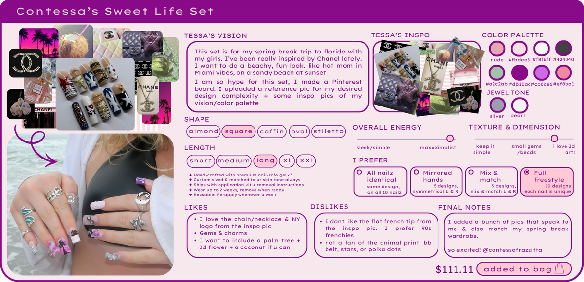 Contessa's Sweet Life Set — example build