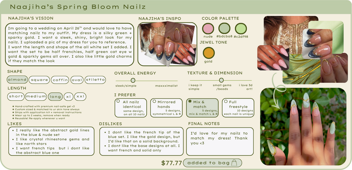 Naajiha's Spring Bloom Nailz — example build